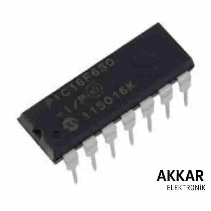 PIC16F630 I/P PDIP-14 8-Bit 20 MHz Mikrodenetleyici Entegre