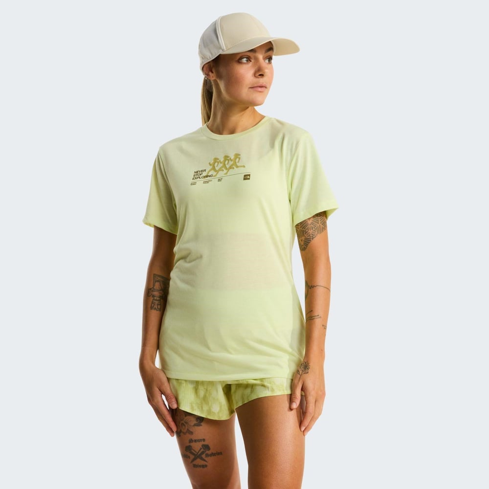 The North Face W BITMAP SILHOUETTE SHORT SLEEVES TEE-GR Kadın Tişört NF0A8G0CG6O1
