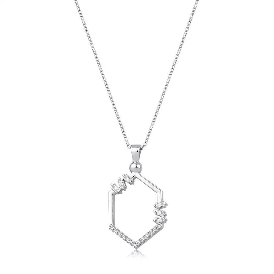 0.13 Karat Baget Pırlanta Kolye