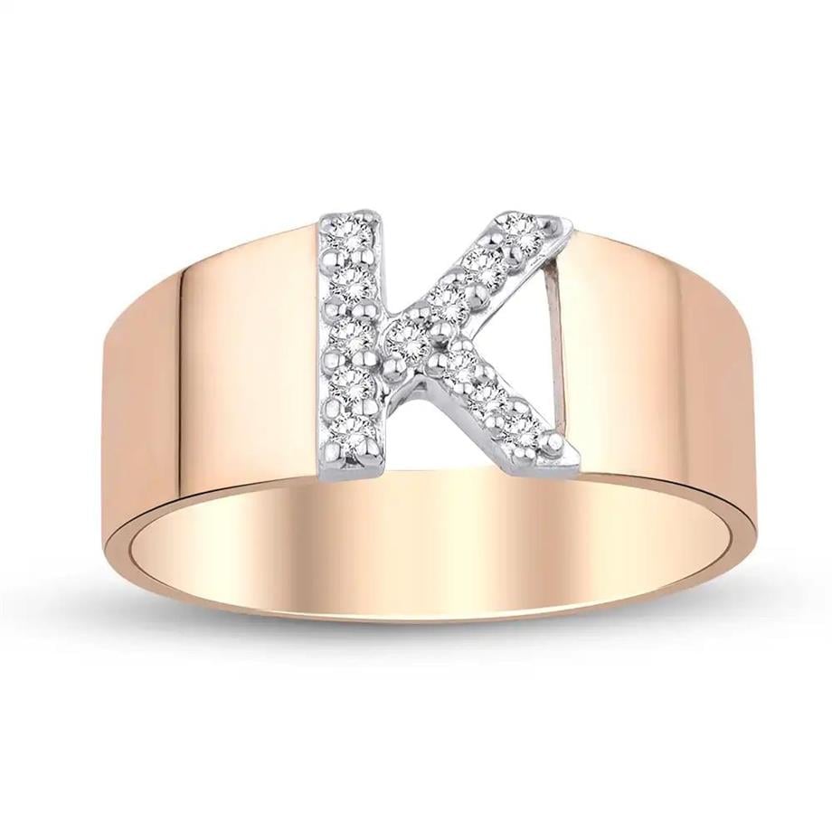 0.10 Karat Pırlanta Harf Yüzük