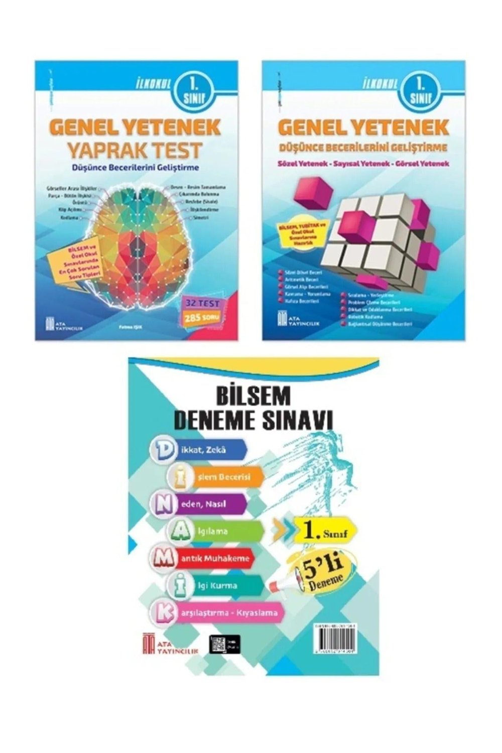 1.sınıf ATA Bilsem Düşünce Becerileri+genel Yetenek Yaprak Test+bilsem Deneme Sınavı