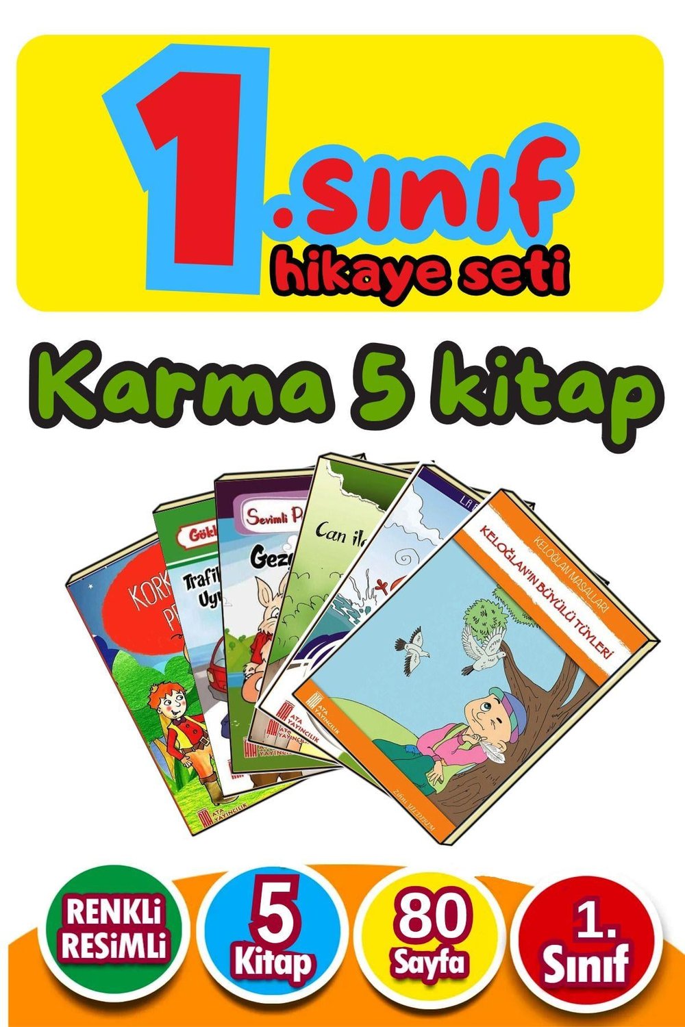 1.sınıf Öğrencileri Için Rengarenk 5li Okuma Kitabı Hikaye Kitabı Seti