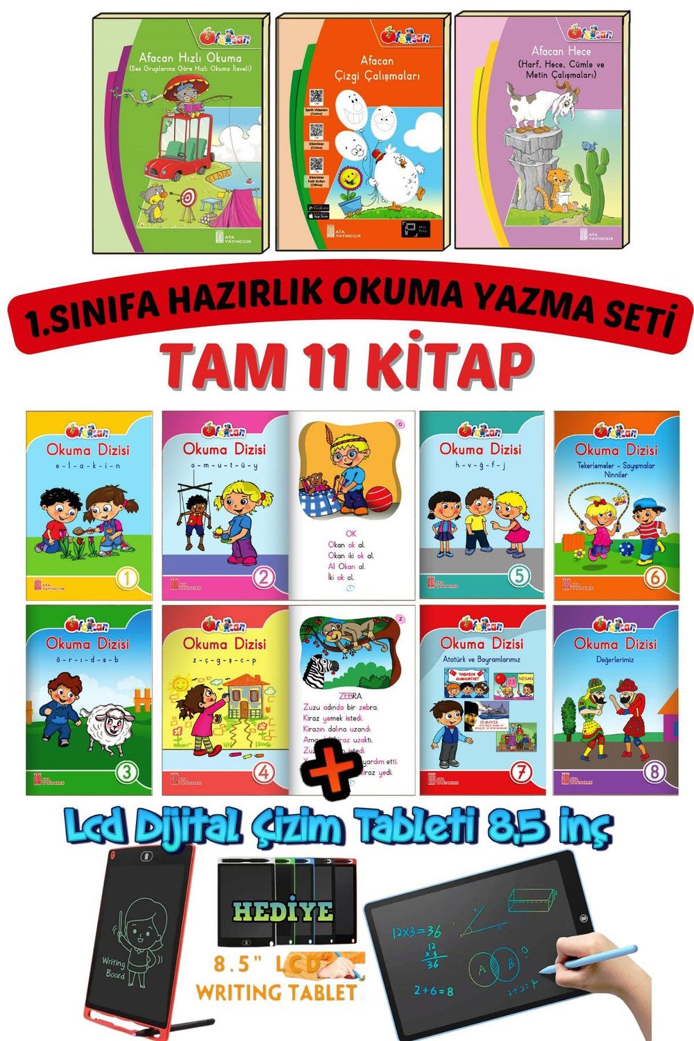 1.sınıfa Hazırlık Kolay Okumak Için Muhteşem Set (TAM 11 KİTAP)