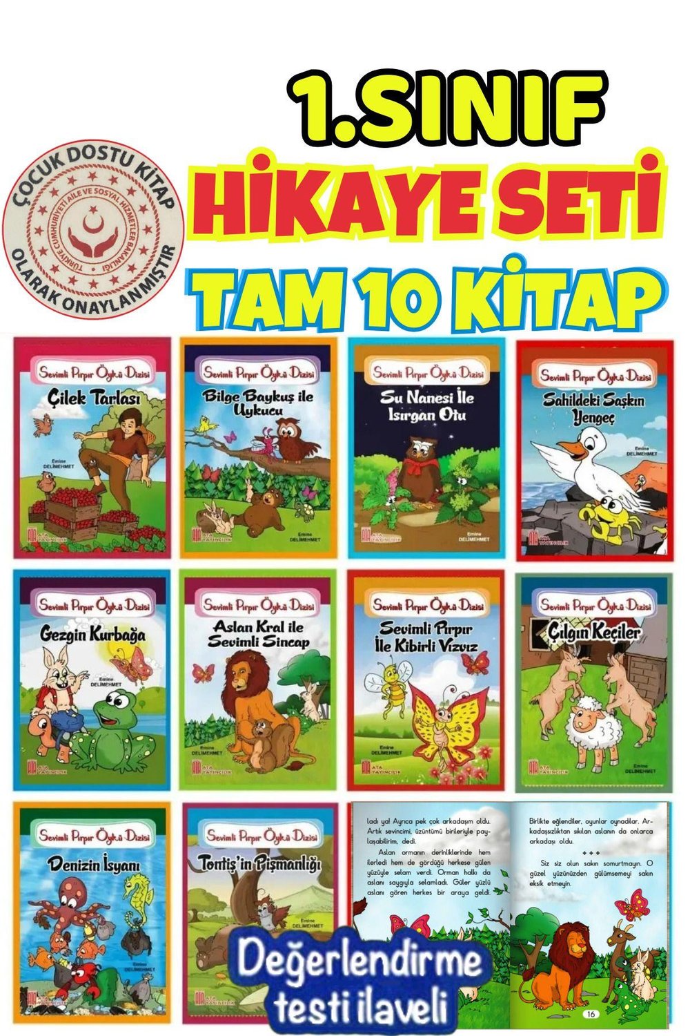 1.sınıfların Severek Okuyacağı 10lu Hikaye Kitabı Seti