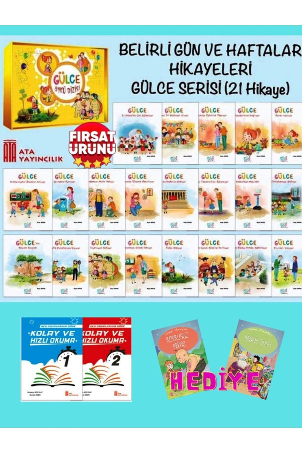 1.sınıflar Için Büyük Boy Resimli Okumayı Sevdiren Müthiş Bir Set+kolay Hızlı Okuma Seti