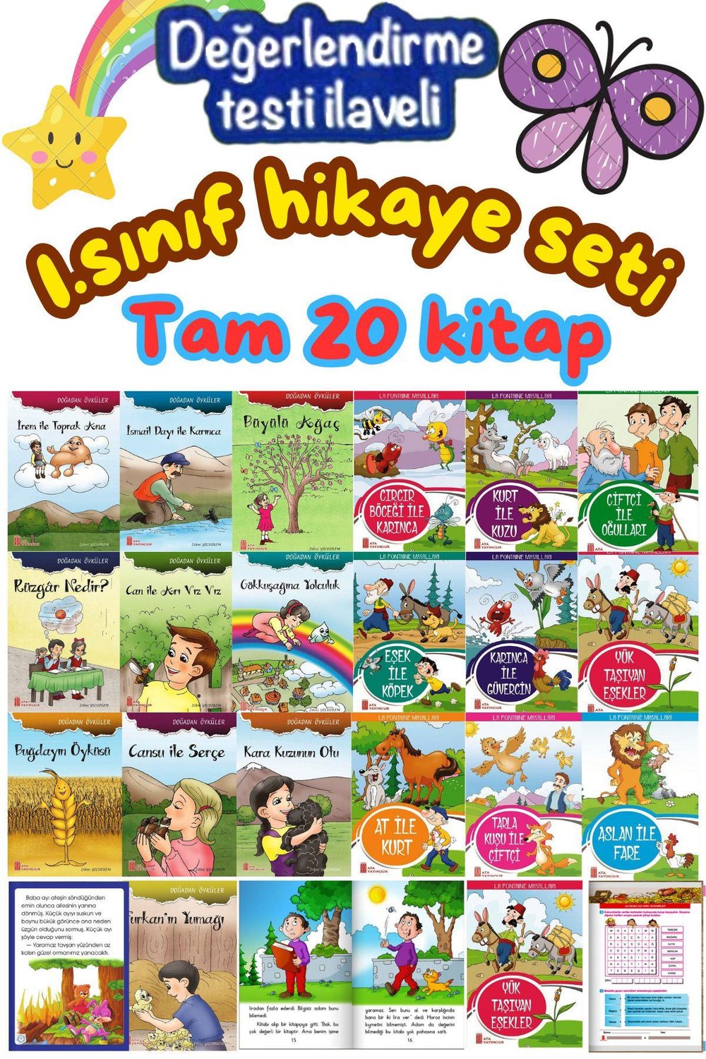 1.sınıflar Için Okumayı Sevdiren 20li Rengarenk Hikayeler Hızlı Okuma(KİTAP)