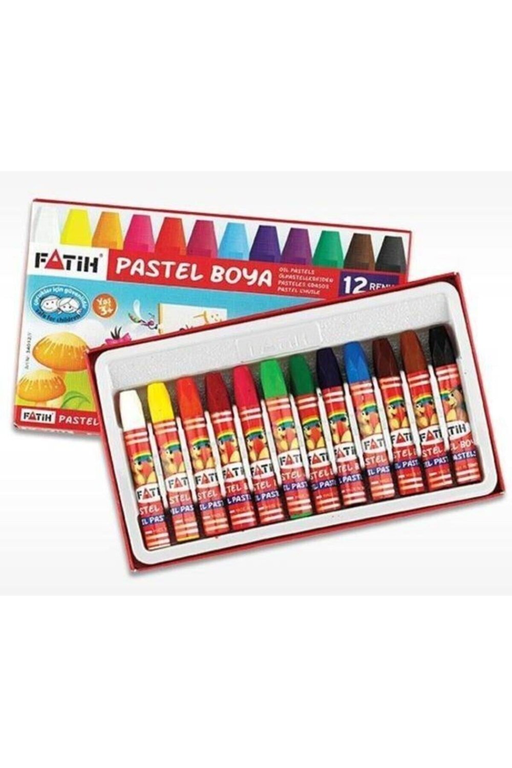 12li Pastel Boya Kalemi 12 Renk Pastelboya