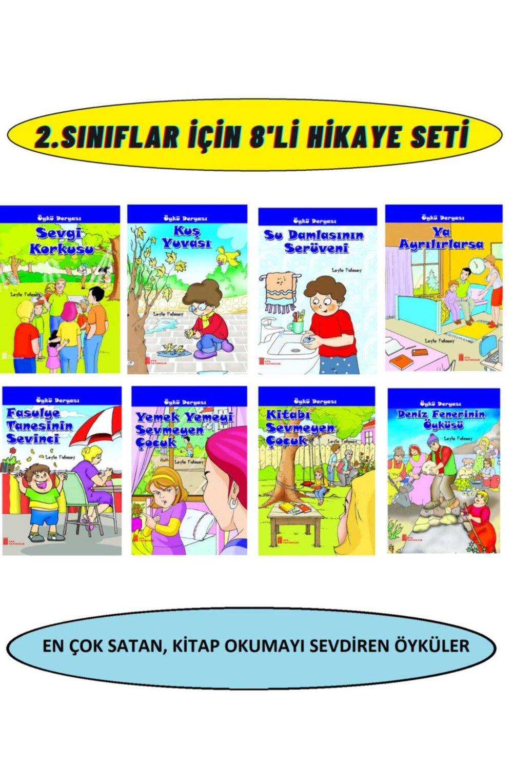 2.sınıfların Severek Okuyacağı Değerlendirme Testli 8li Hikaye Kitabı Seti