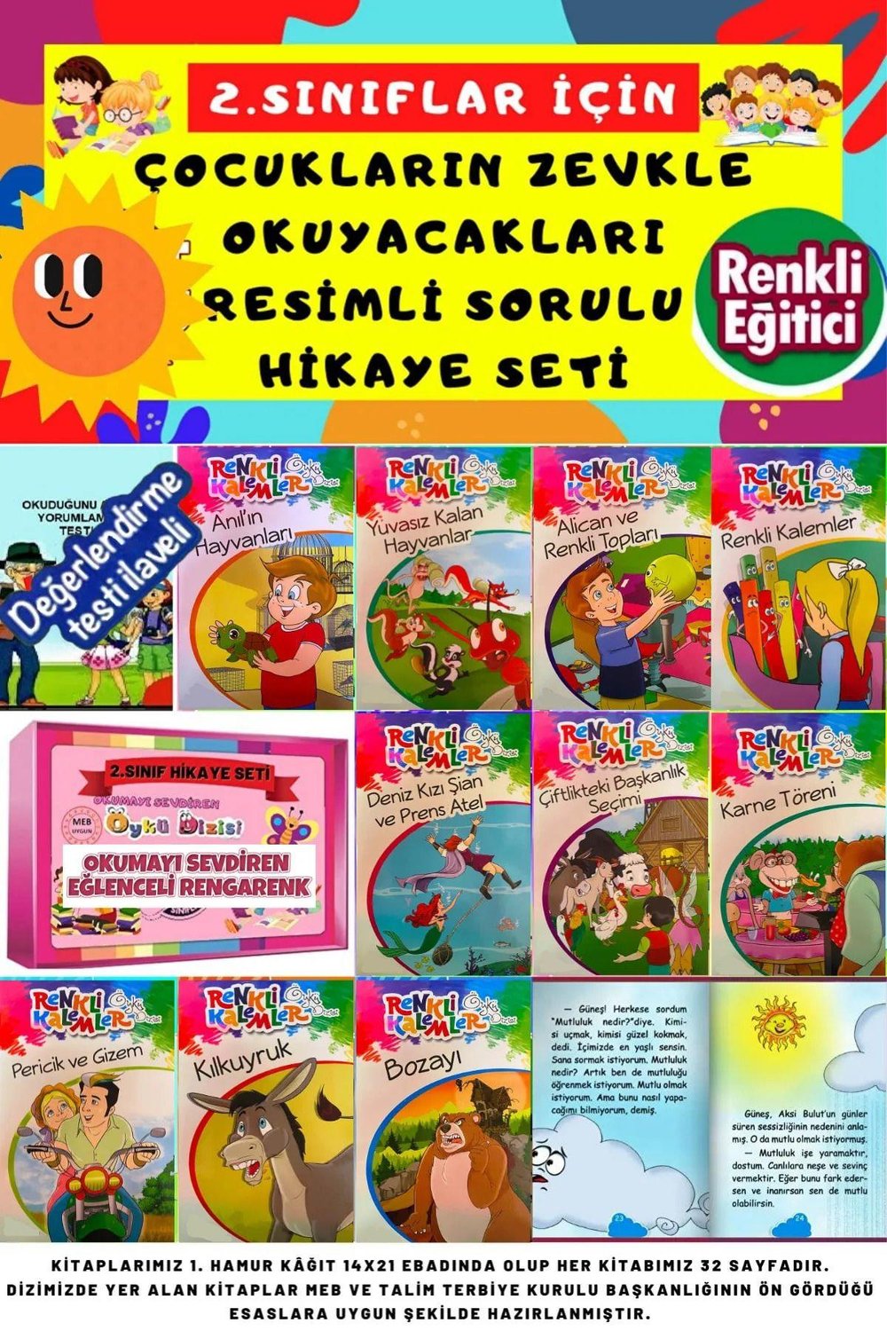 2.sınıf Okumayı Sevdiren Hikaye Seti Ve Değerlendirme Testi