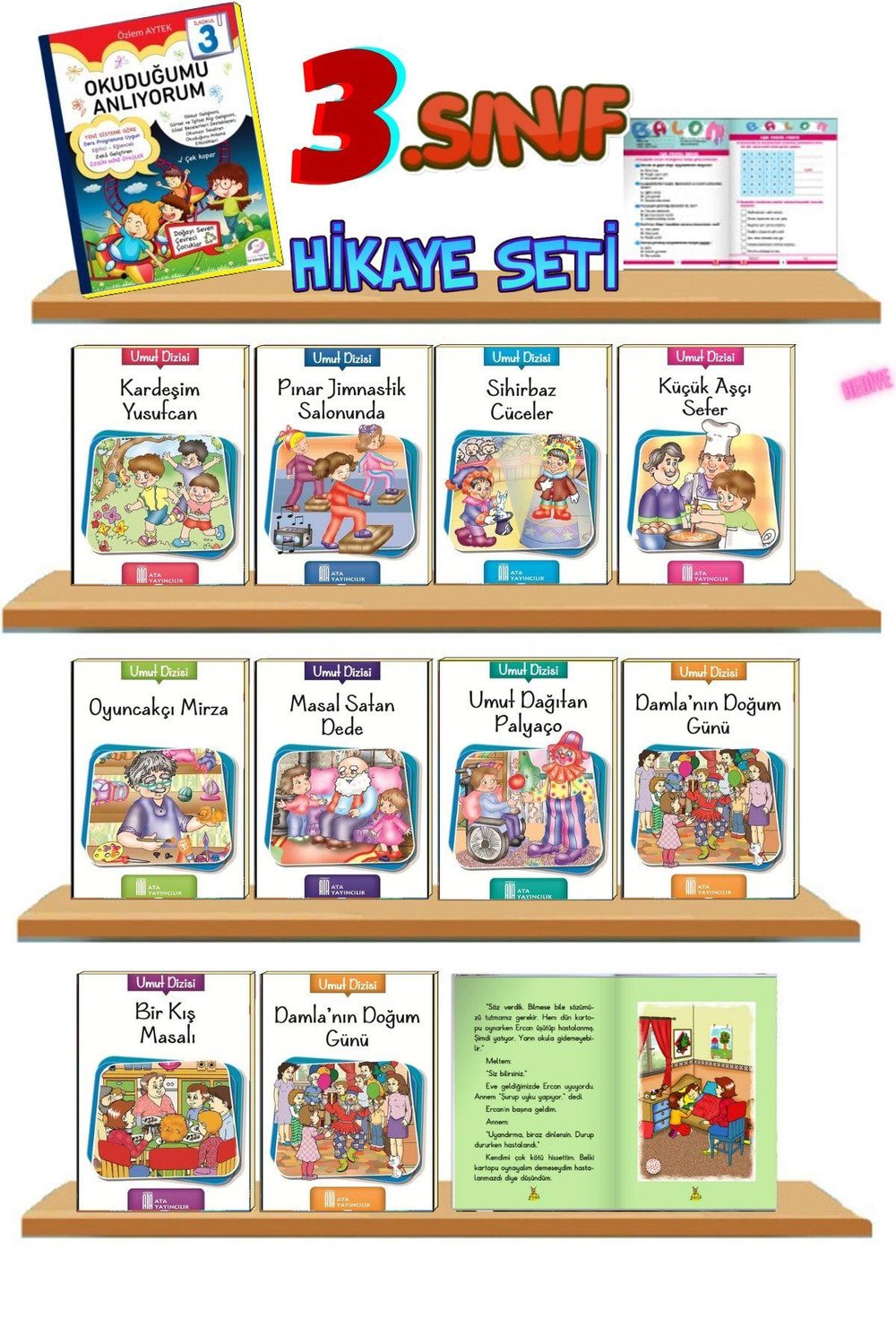 2.ve 3.sınıflar Için   Hikaye Seti (10 KİTAP KUTULU VE HEDİYELİ)