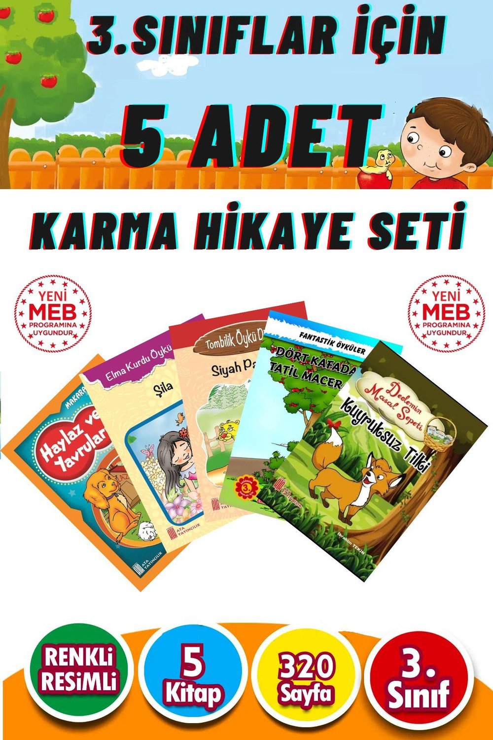 3.sınıflar için tavsiyeli 5 adet karma  hikaye