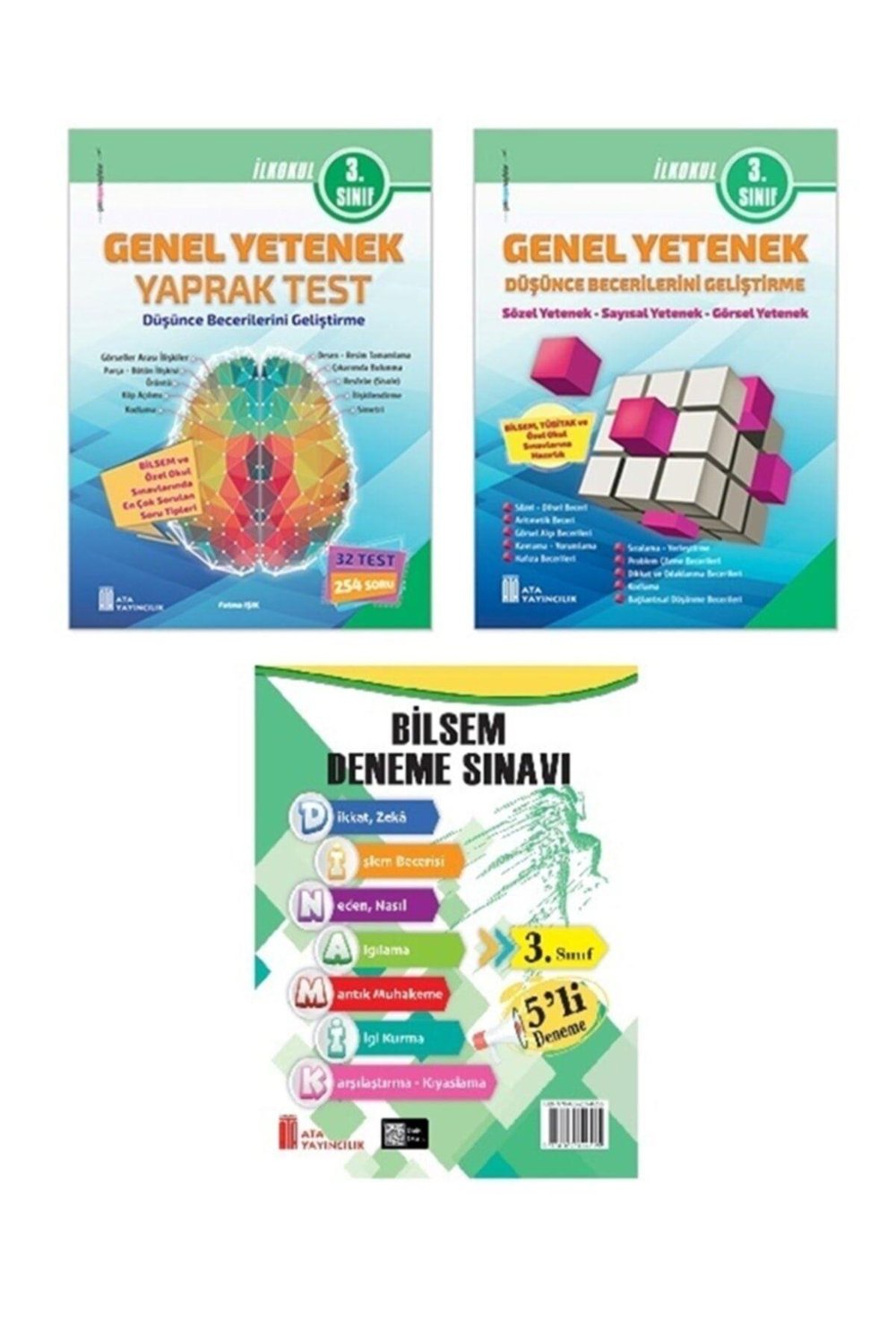 3.sınıf Bilsem Sınavlarına Hazırlık Kitabı+5 Li Deneme Sınavı