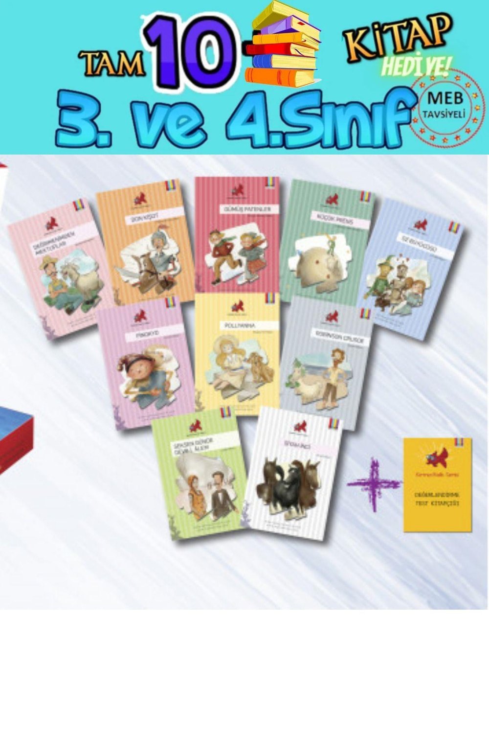 3 Ve 4.sınıflar Için Okumayı Sevdiren Ve Okuma Alışkanlığı Kazandıran Mükemmel Bir Set(100temel Eser