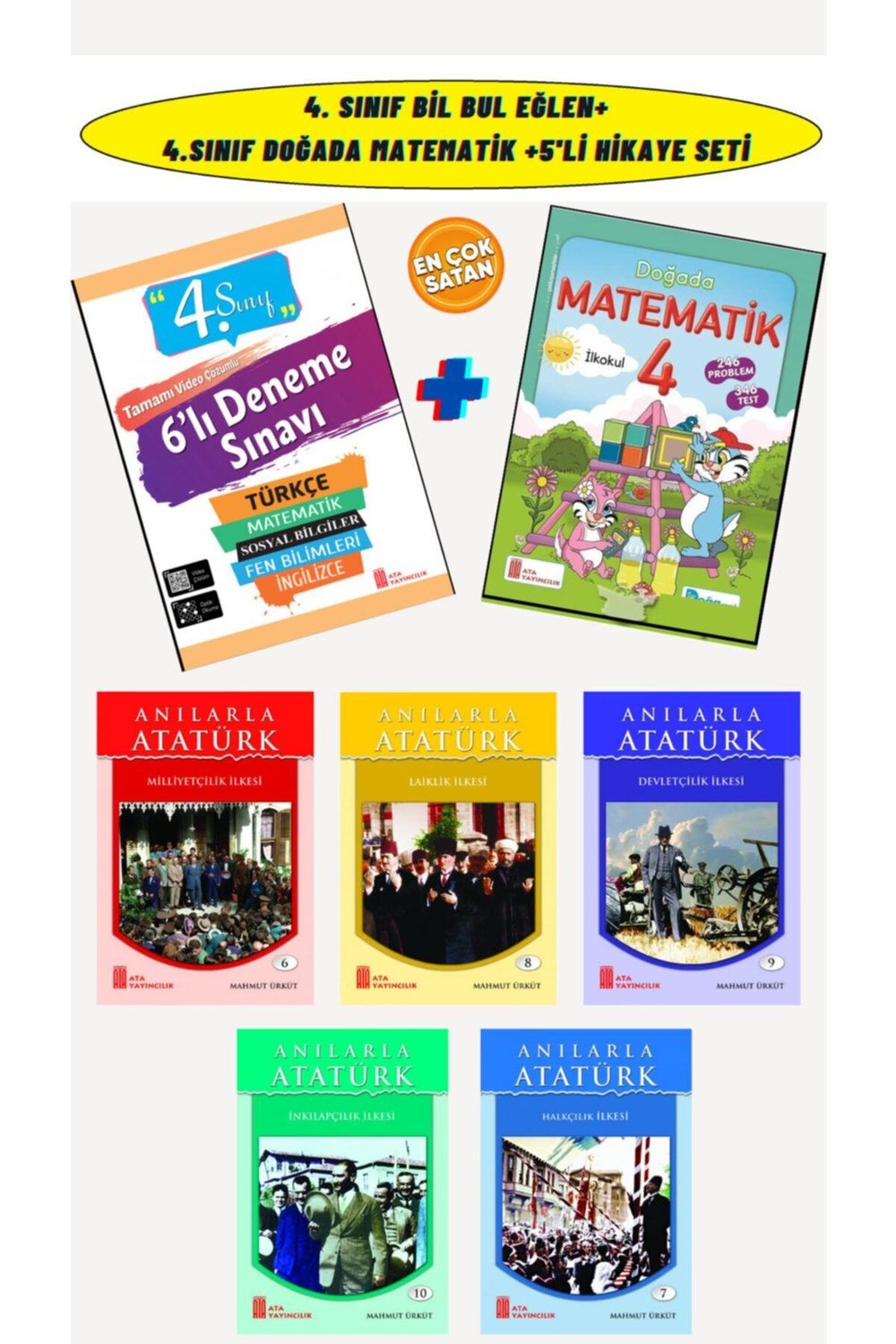 4.sınıf 6lı Fasikül Deneme Sınavı +4.sınıf Doğada Matematik+4.sınıflar Için 5li Süper Hikaye Seti