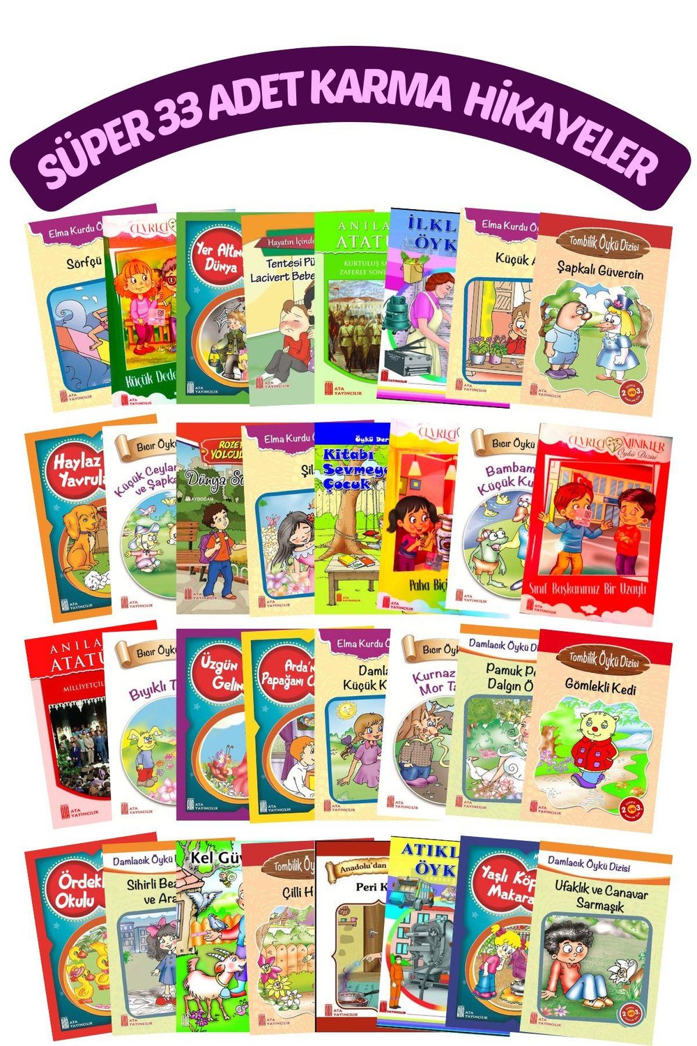 9-12 Yaş 33 Kitap Süper Full Set Karma Hikayeler