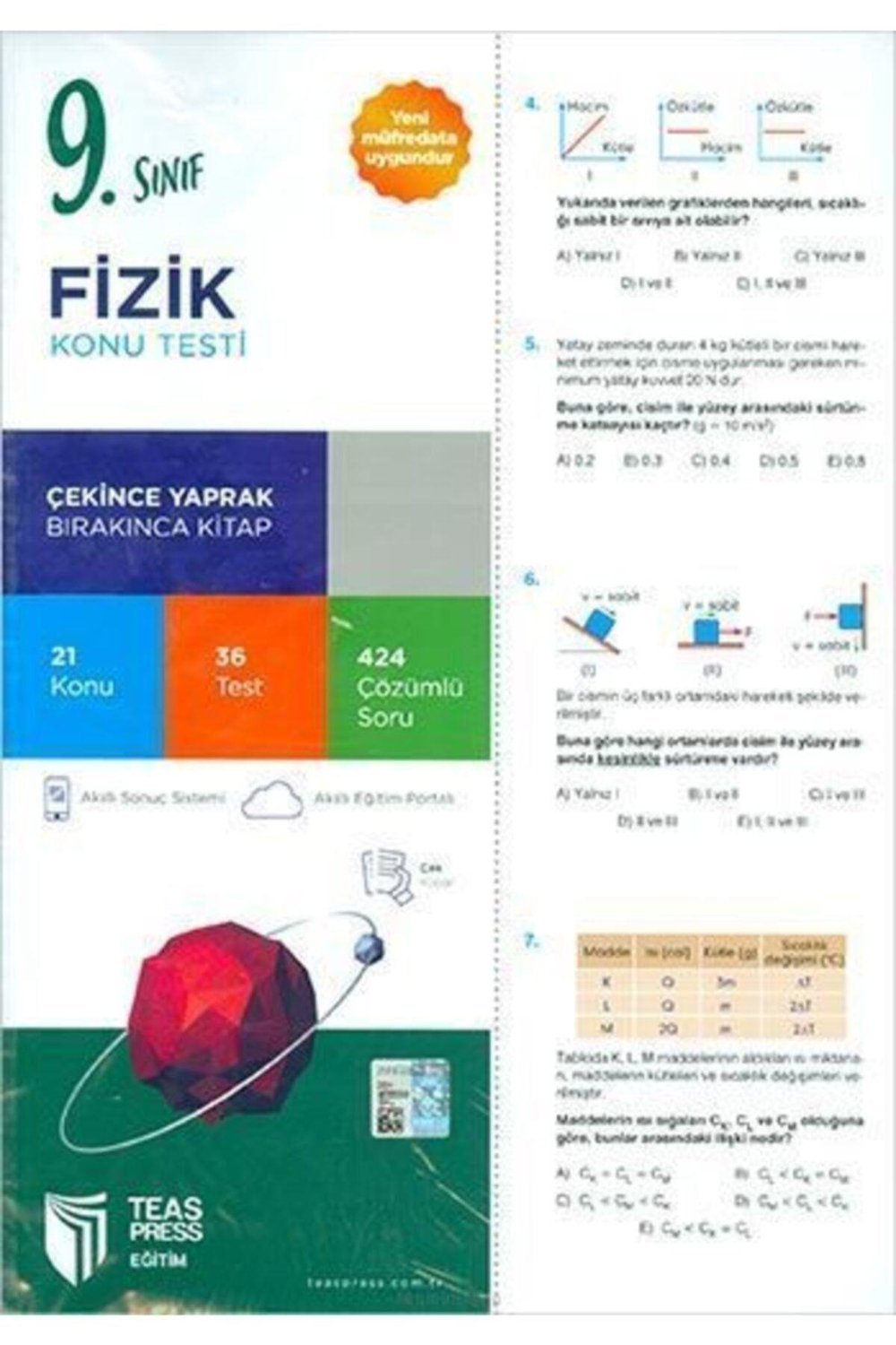 9. Sınıf Fizik Konu Testi / Kolektif / Teas Press / 9786053011170