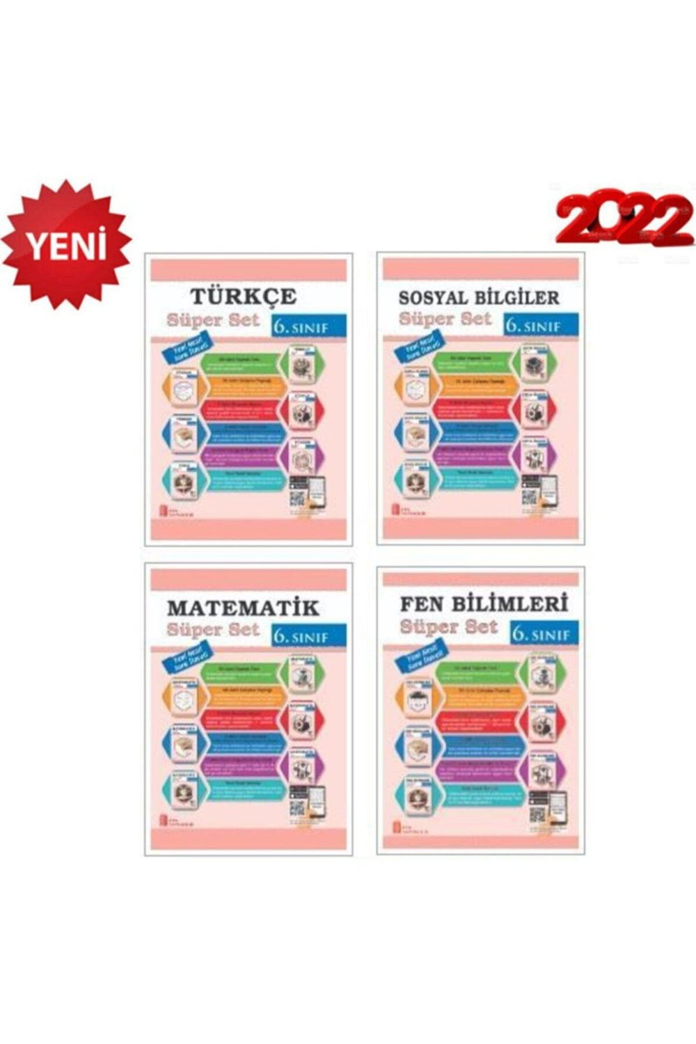 Ata 6. Sınıf Tüm Dersler Süper Seti 4 Kitap