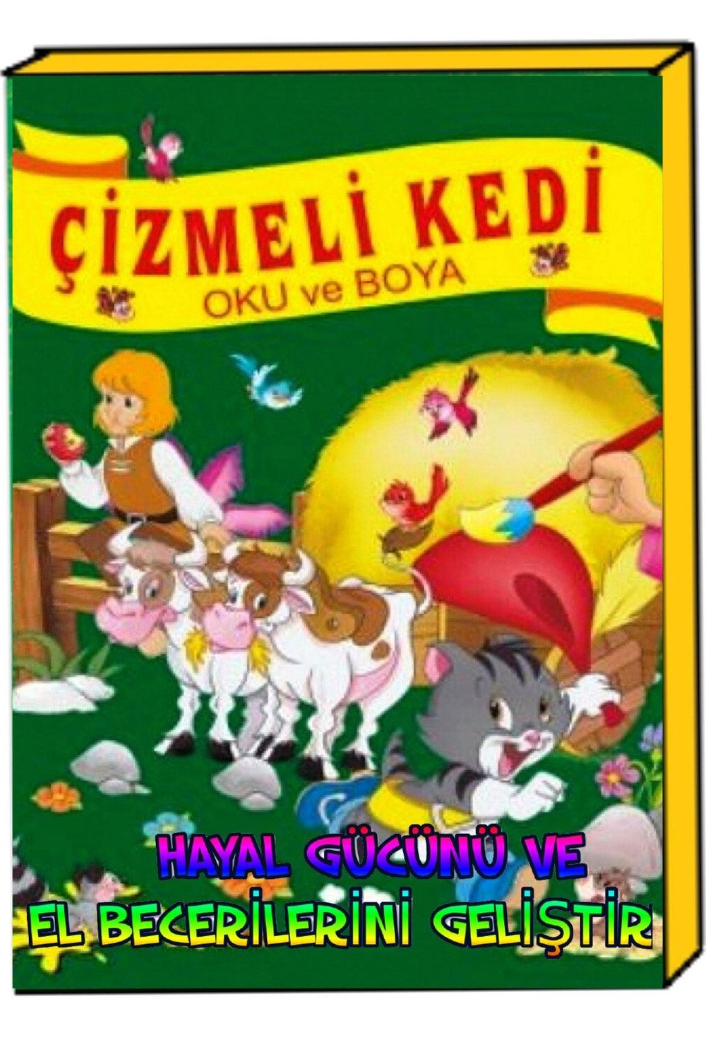 Çizmeli Kedi  Oku ve Boya
