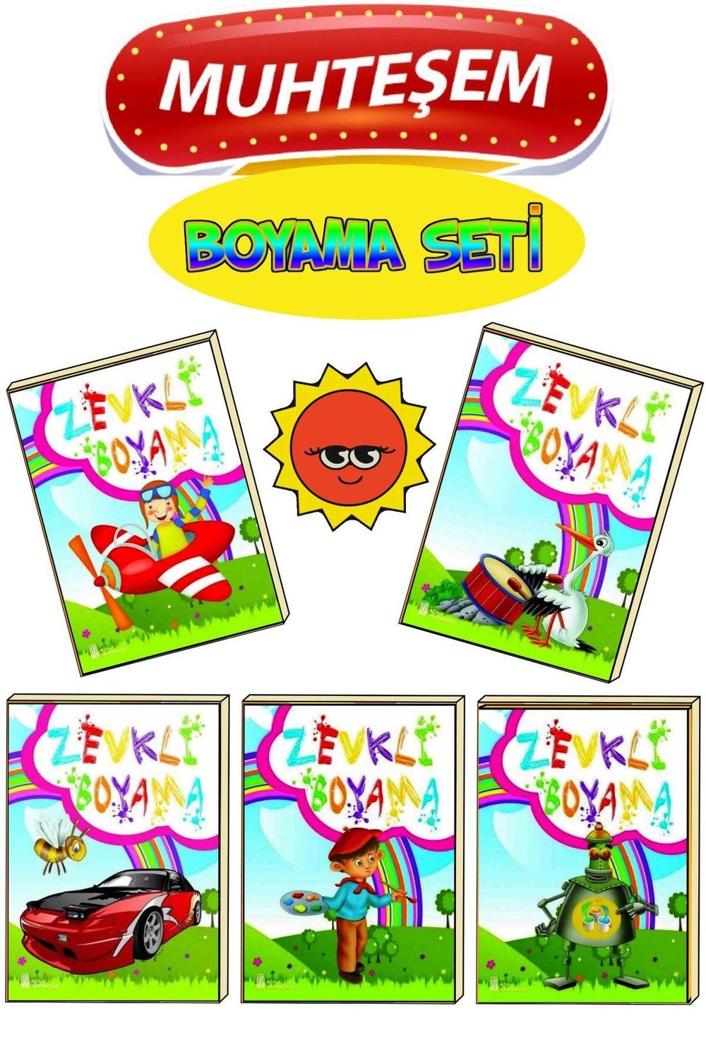 En Eğlenceli Rengarenk Futbolcu Boyama Kitabı Seti