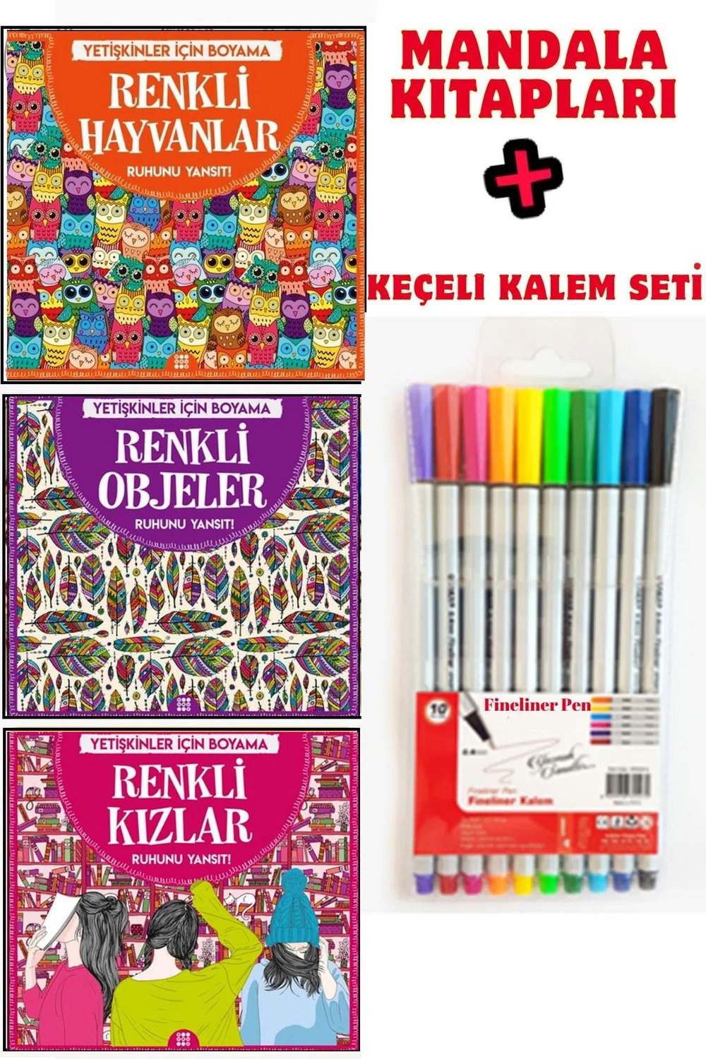 Ruhunu Yansıt Mandala Ve Keçeli Kalem 3 Mandala Terapi Seti