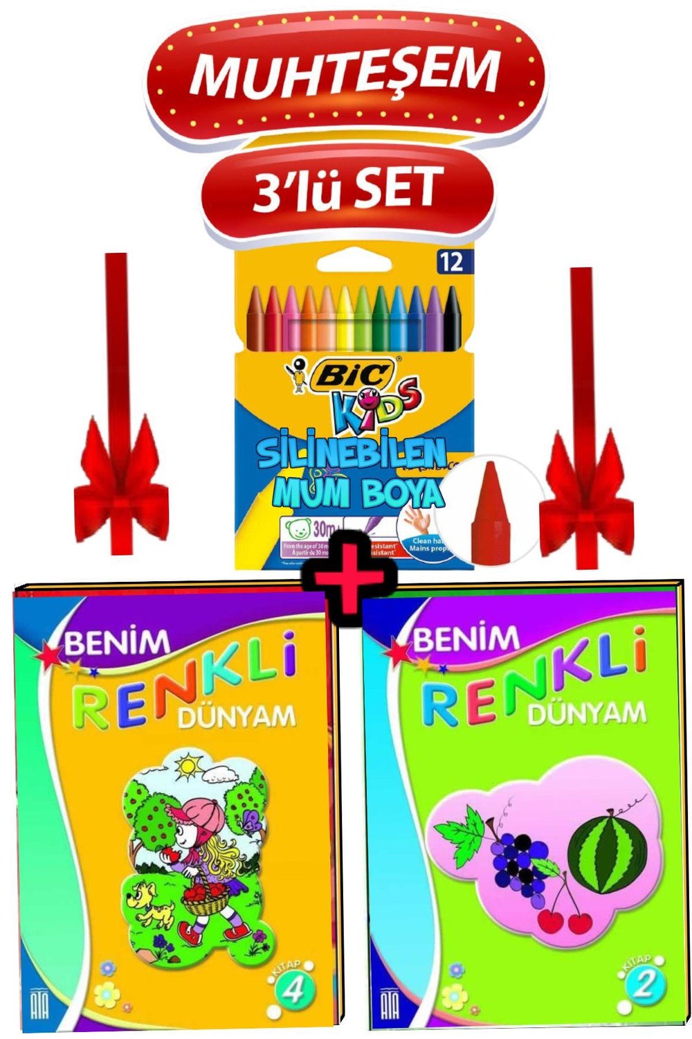 Silinebilir Pastel Boya 12 Renk 2 Adet Boyama