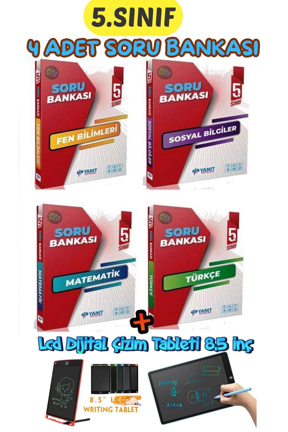 Yanıt 5.Sınıf Matematik-Türkçe-Fen Bilimleri-Sosyal Bilgiler tam 4 kitap