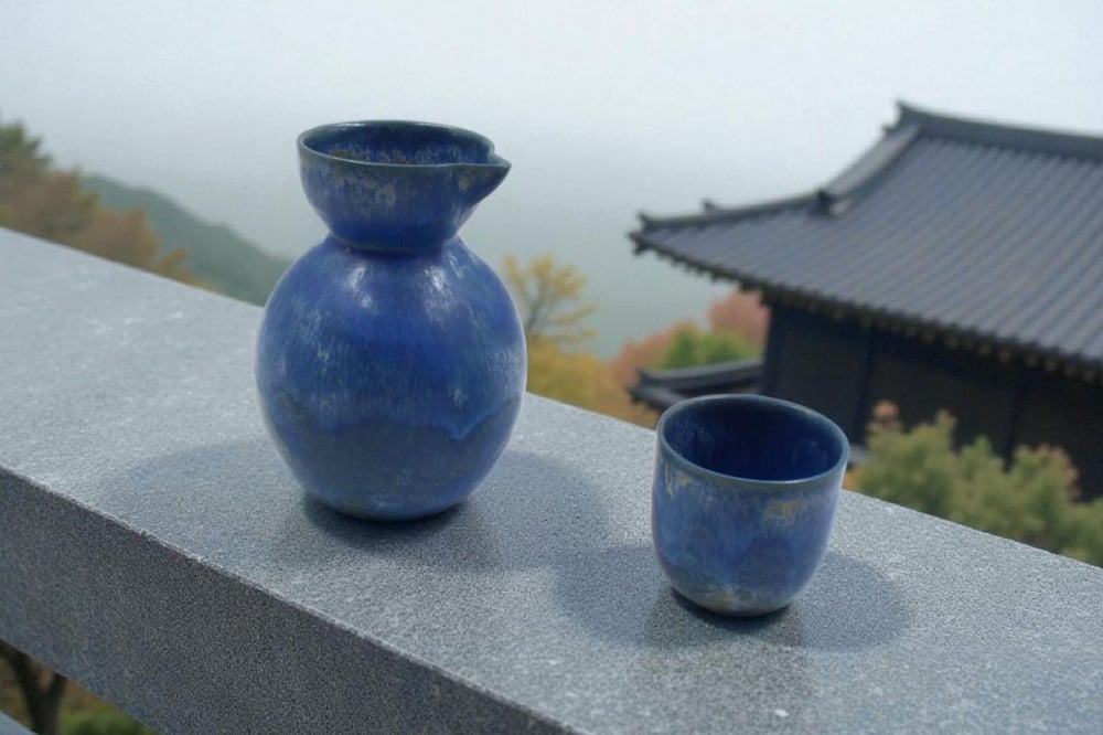 SAKE POTU - RUSTİK MAVİ 