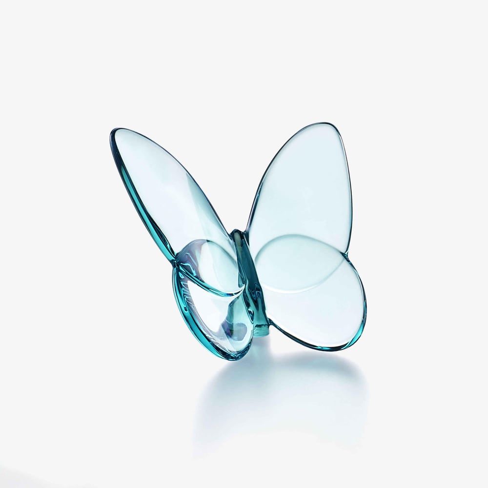 Papillon Lucky Turquoise Kelebek Kristal Biblo