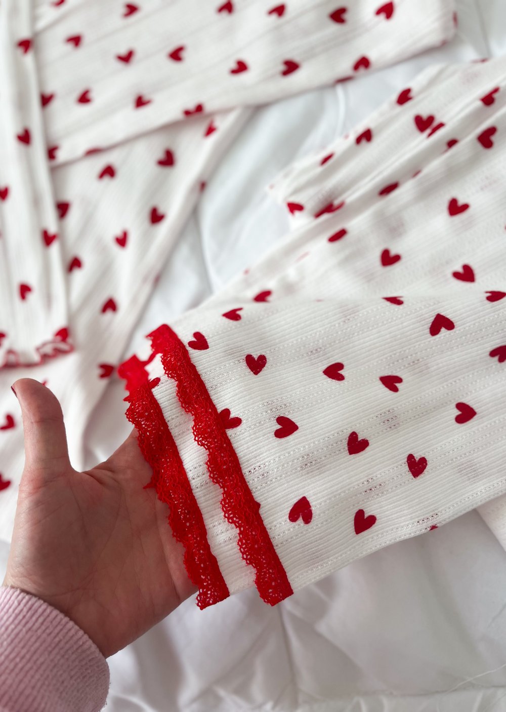 Lavina %100 Pamuklu Kalp Desenli Pijama Takımı