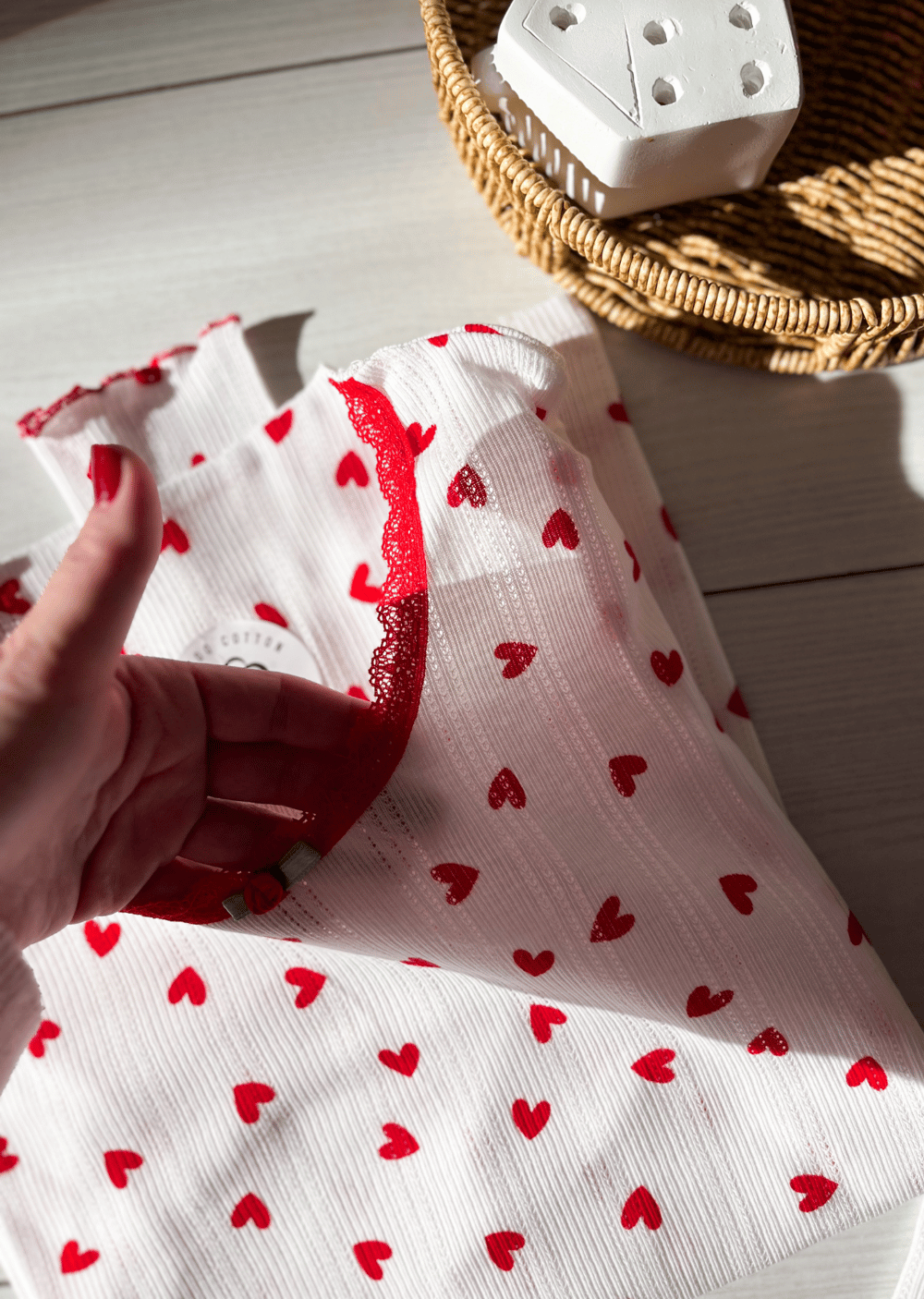 Lavina %100 Pamuklu Kalp Desenli Pijama Takımı