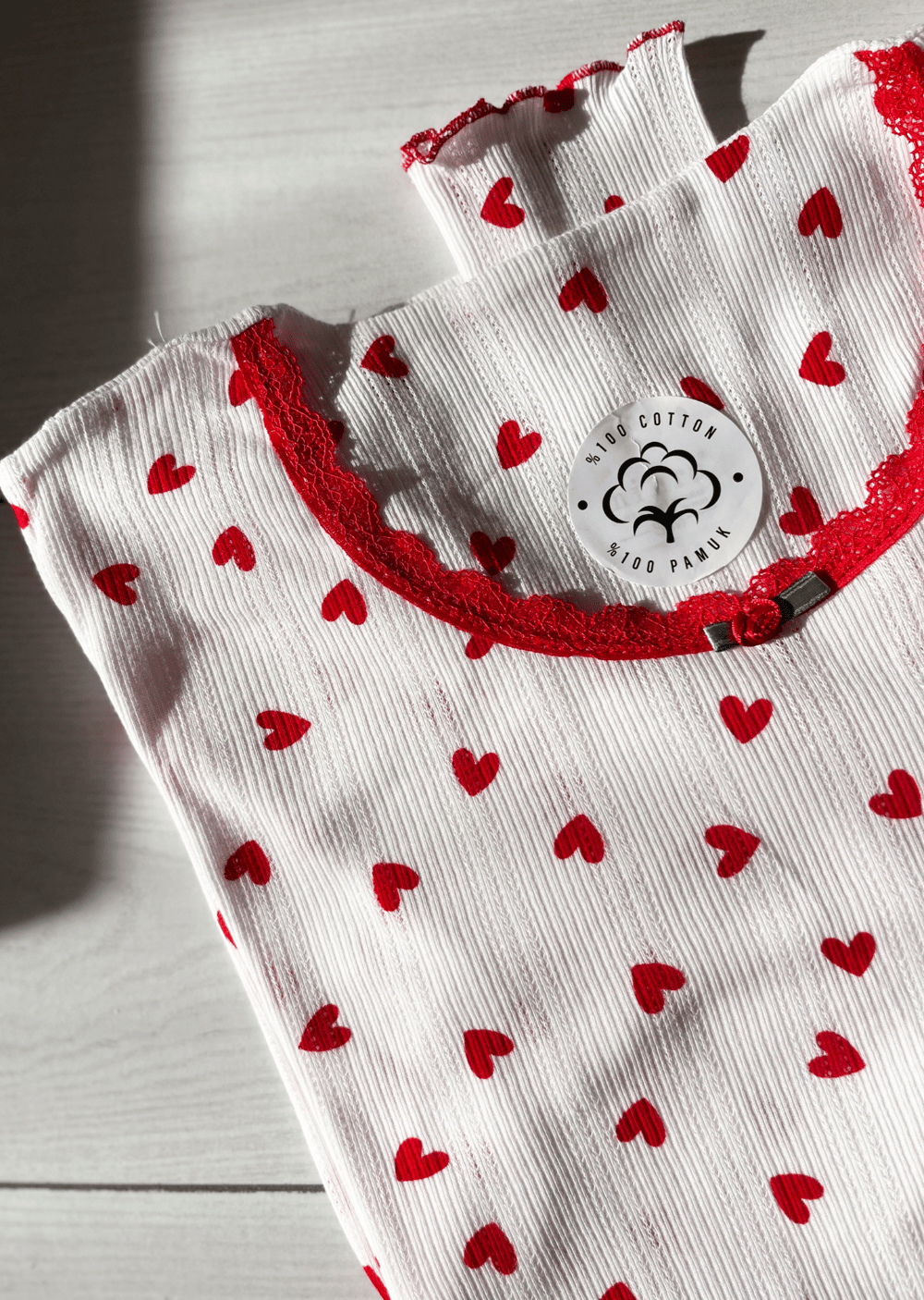 Lavina %100 Pamuklu Kalp Desenli Pijama Takımı