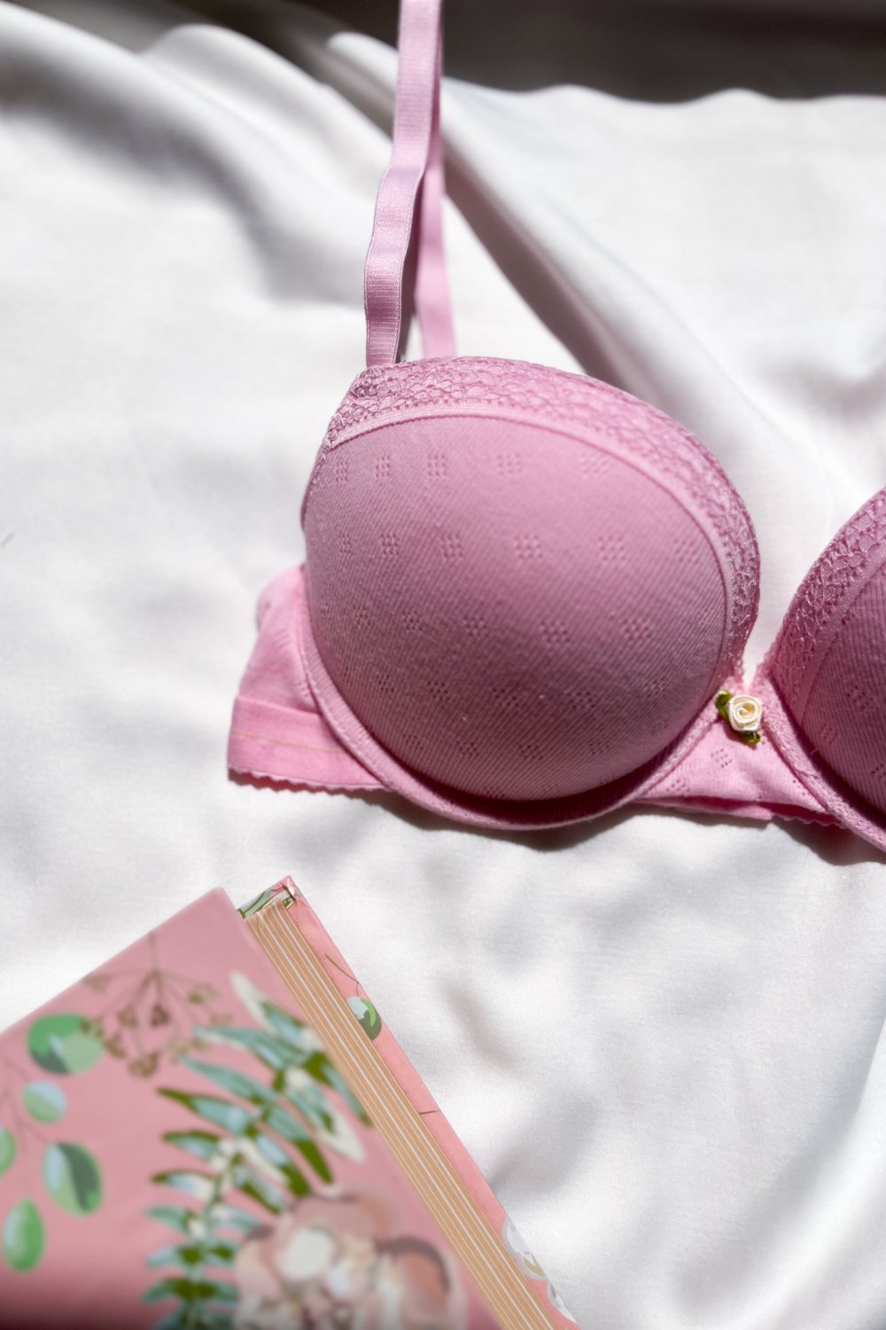 Lola of Shine Yoko Pamuklu Sabit Pedli Pembe Sütyen 75B-90B