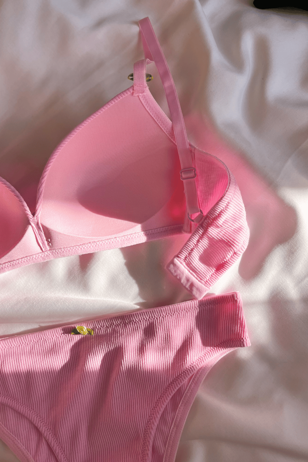 Mayda Pembe Balensiz Pamuklu Sütyen Takımı