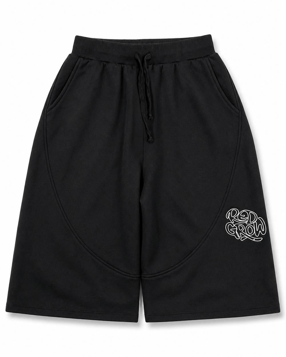 LongLine Baggy Short “RED VEYRA” - Black
