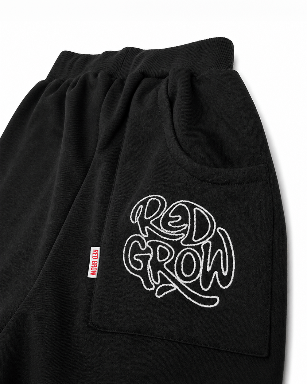 LongLine Baggy Short “RED VEYRA” - Black