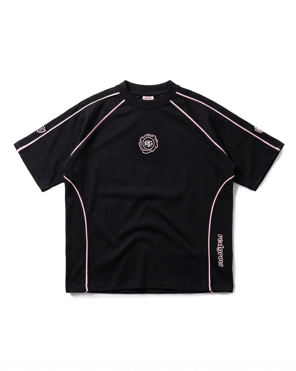 T-shirt Boxy fit “REDSTRİP” - Black