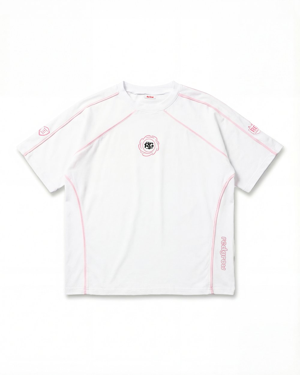 T-shirt Boxy fit “REDSTRİP” - White