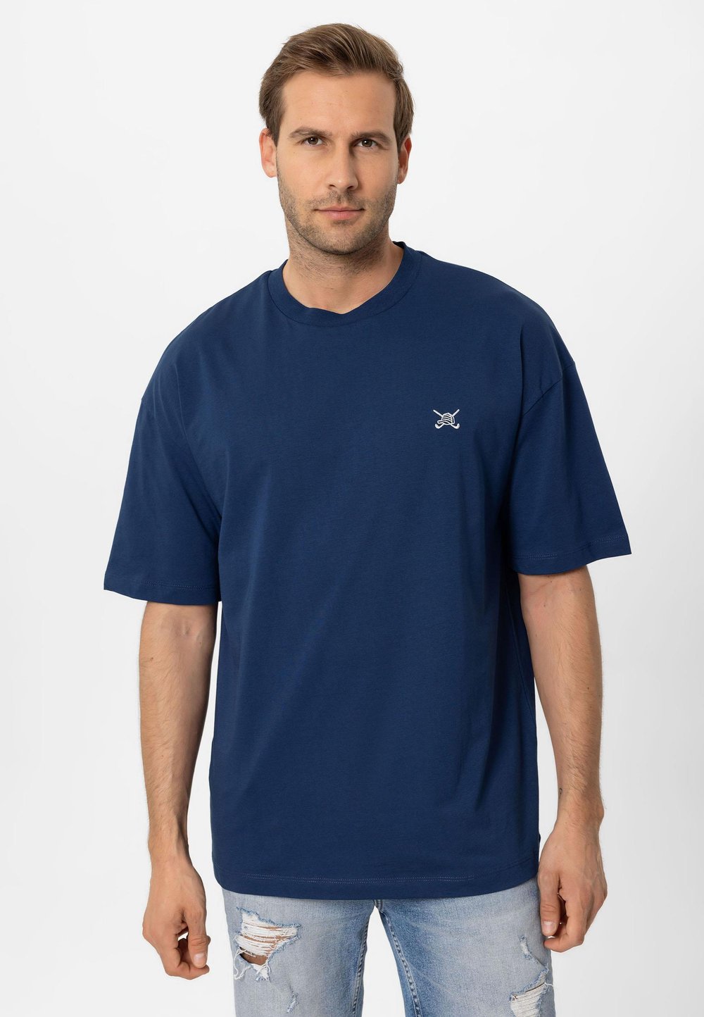 Erkek Oversize Nakışlı T-Shirt