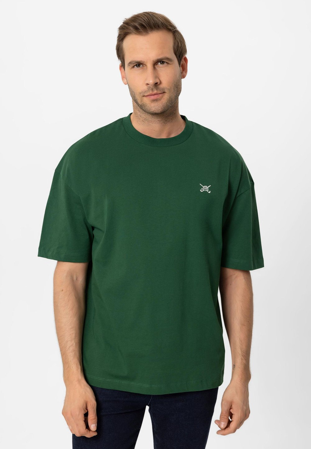 Erkek Oversize Nakışlı T-Shirt
