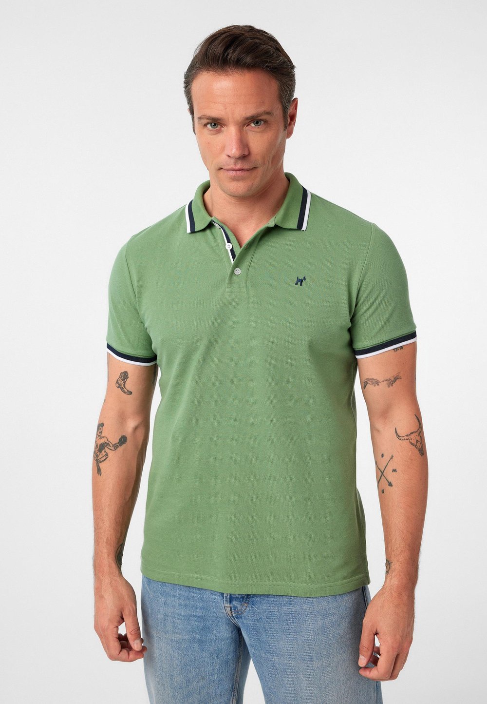 Javeir Erkek Regular Fit Çizgi Detaylı Polo Yaka T-Shirt