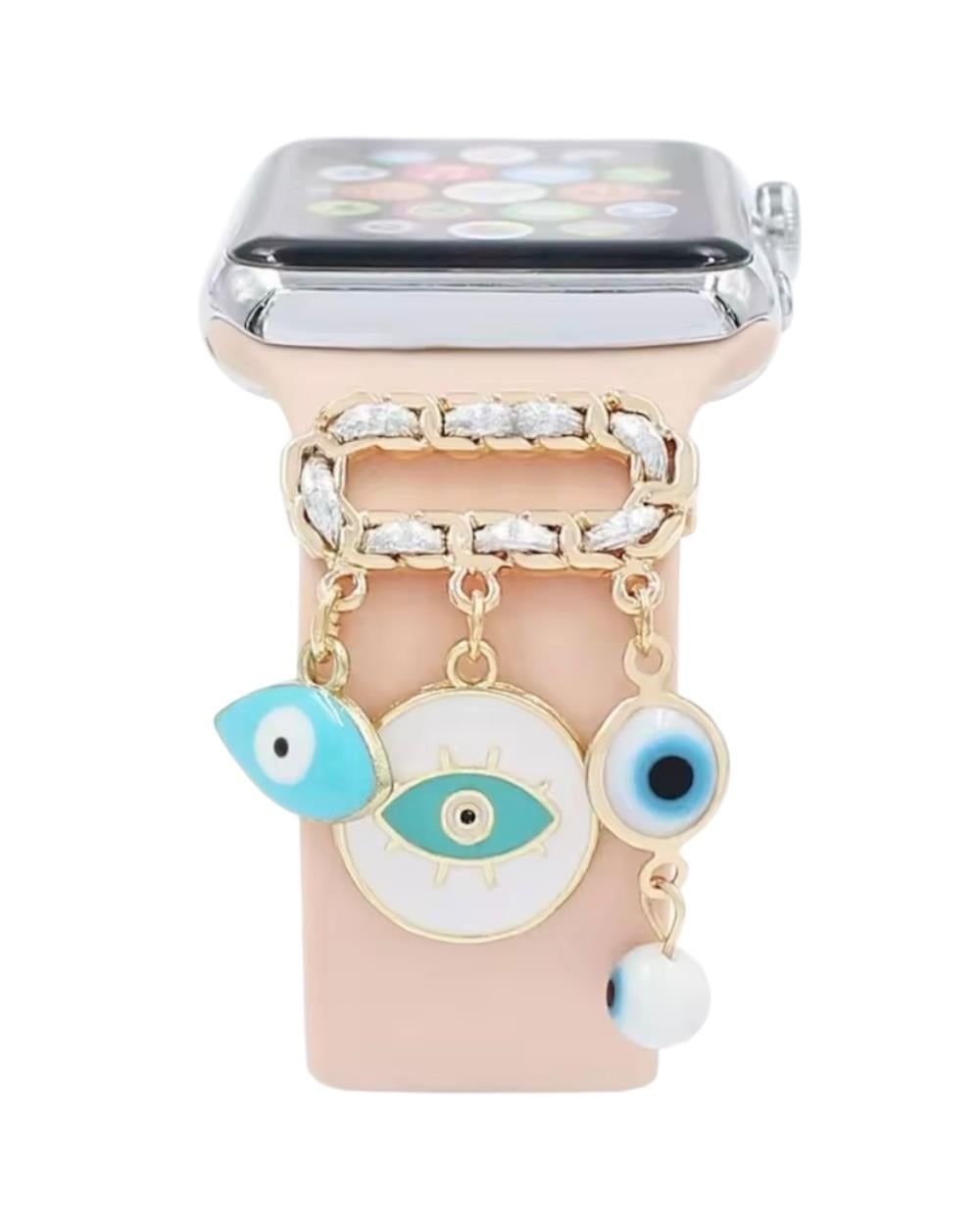  Apple Watch Uyumlu Sallantılı Yuvarlak Göz Charm Aksesuar