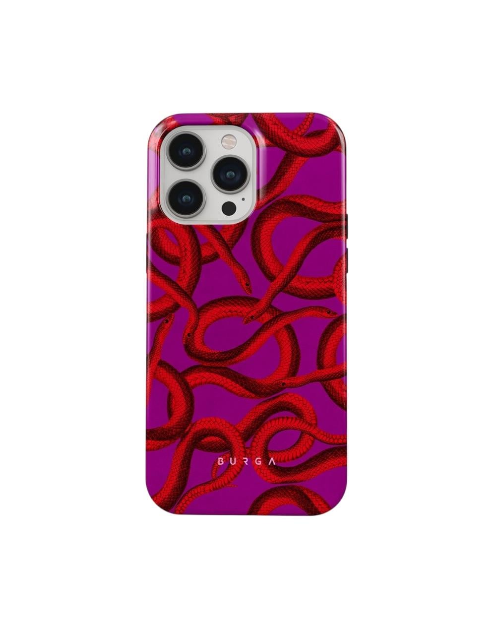 Iphone Uyumlu BURGA Çift Tabanlı Dayanıklı Watch Out Desenli Kılıf
