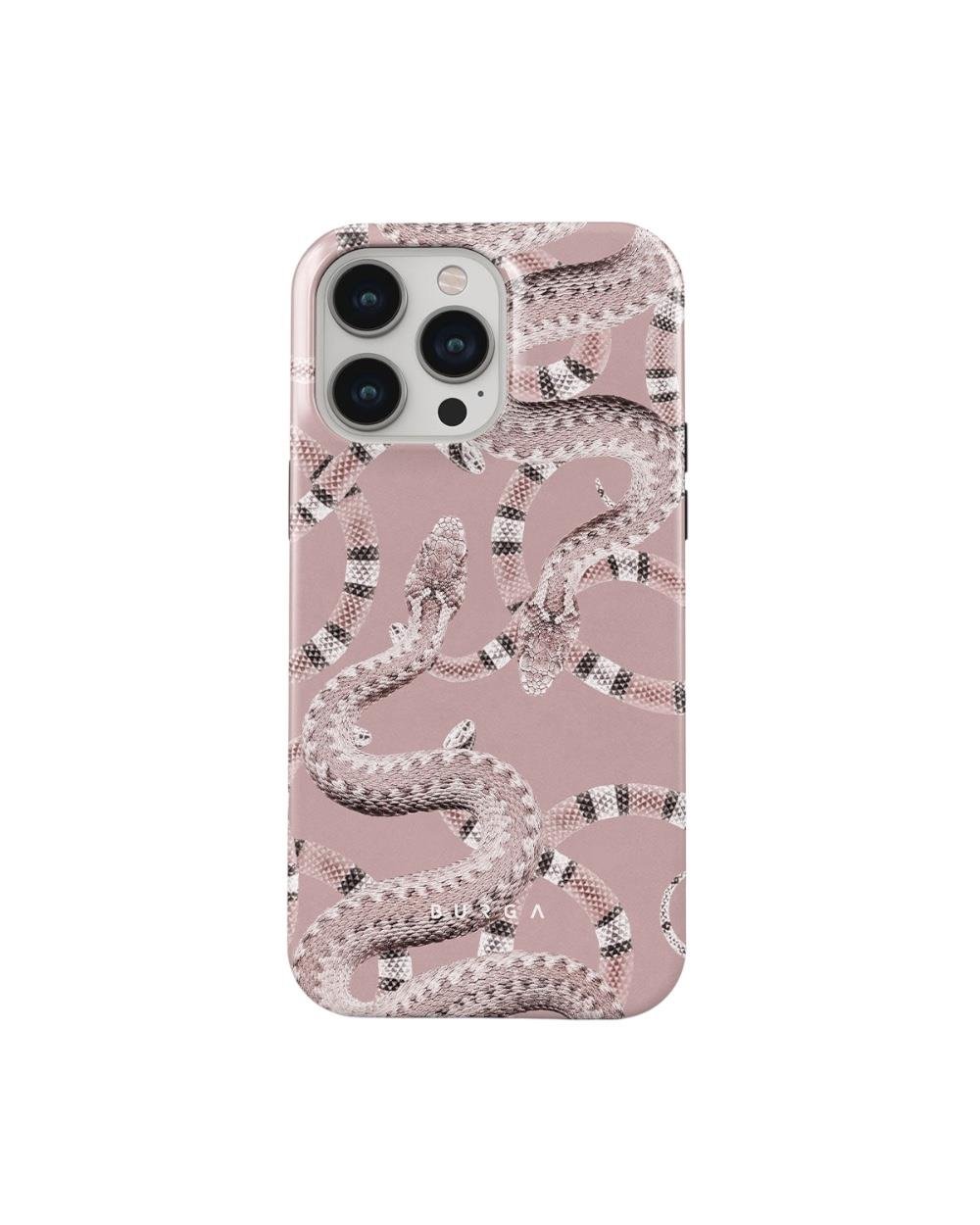 Iphone Uyumlu BURGA Çift Tabanlı Dayanıklı Snakes Desenli Kılıf