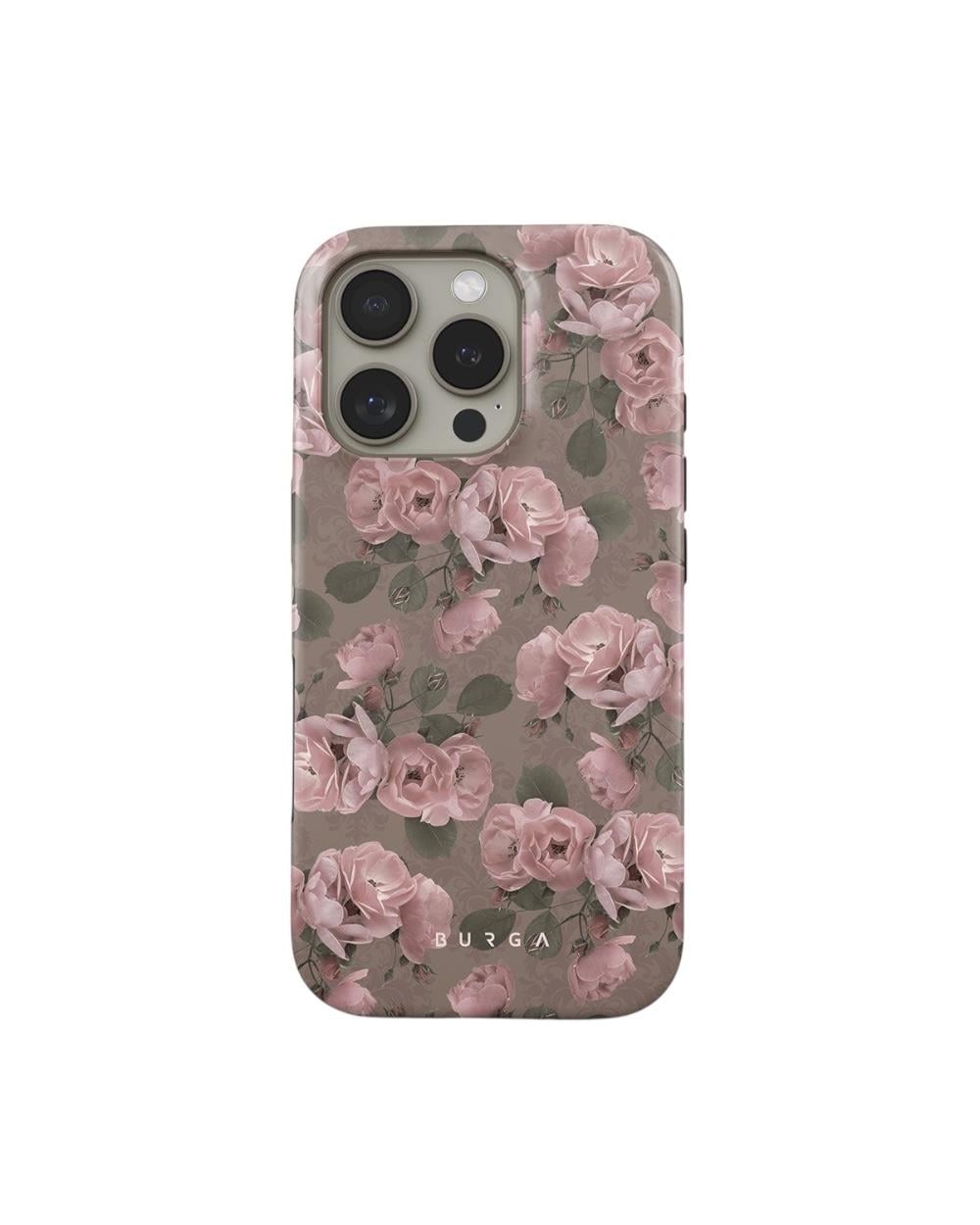 Iphone Uyumlu BURGA Çift Tabanlı Dayanıklı Vintage Glamour Desenli Kılıf