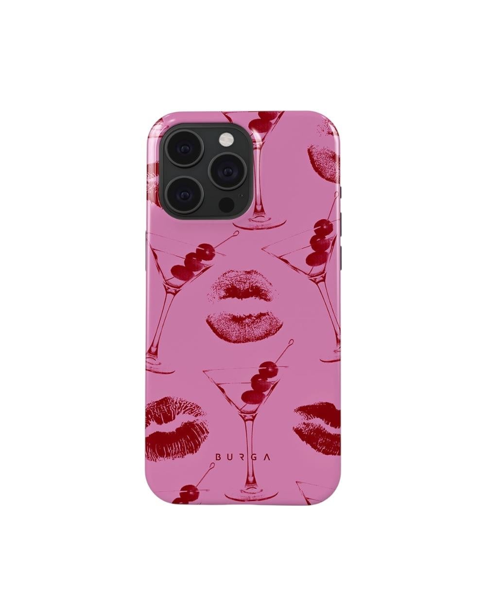 Iphone Uyumlu BURGA Çift Tabanlı Dayanıklı Call Me Desenli Kılıf