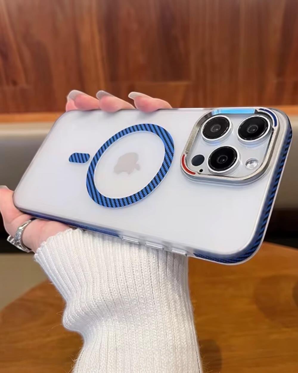 Iphone Uyumlu Mat Karbonfiber Magsafe Destekli Kılıf