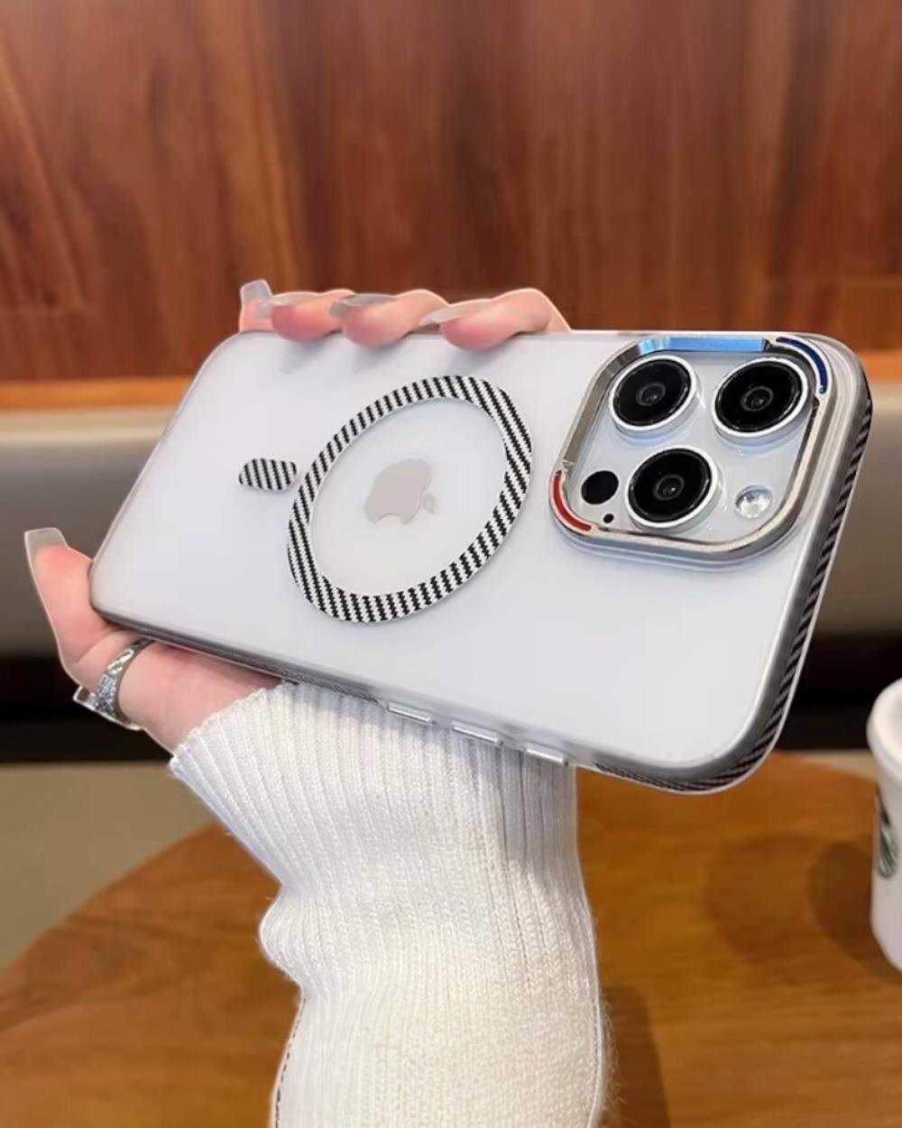 Iphone Uyumlu Mat Karbonfiber Magsafe Destekli Kılıf