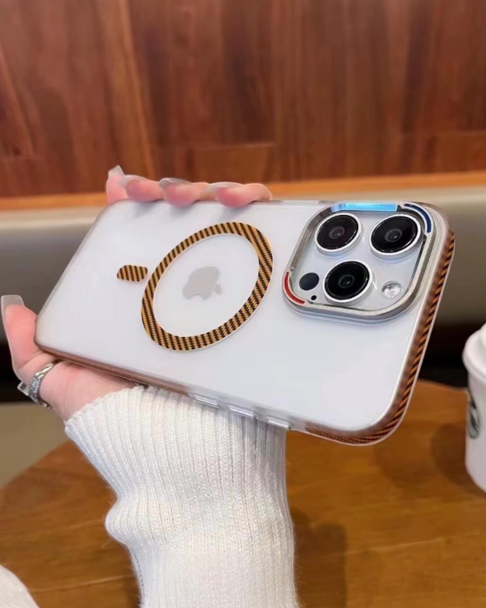 Iphone Uyumlu Mat Karbonfiber Magsafe Destekli Kılıf