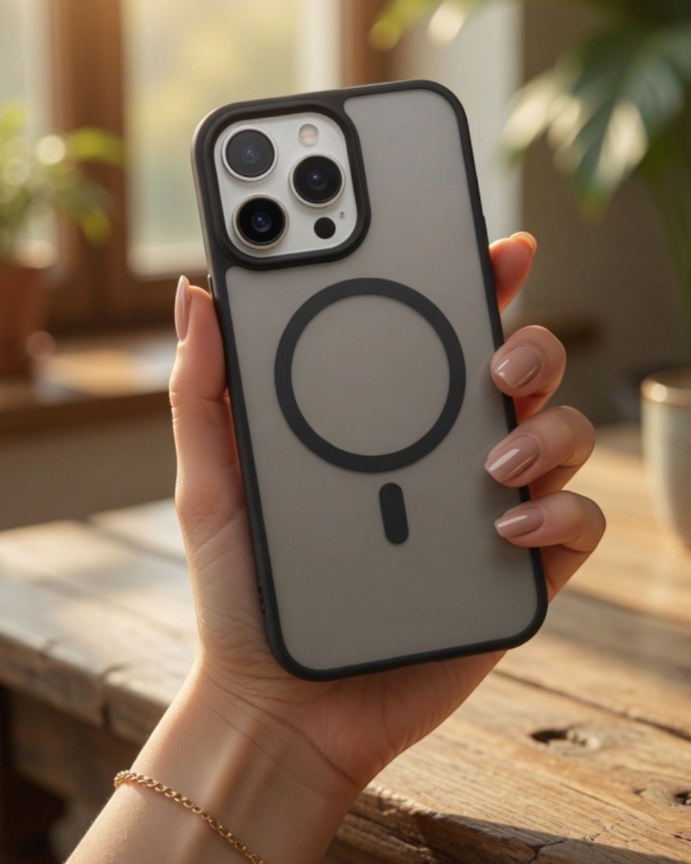 Telefon KılıfıIphone Uyumlu Mat Yarı Şeffaf Renkli Parmak İzi Tutmayan Magsafe Destekli Kılıf