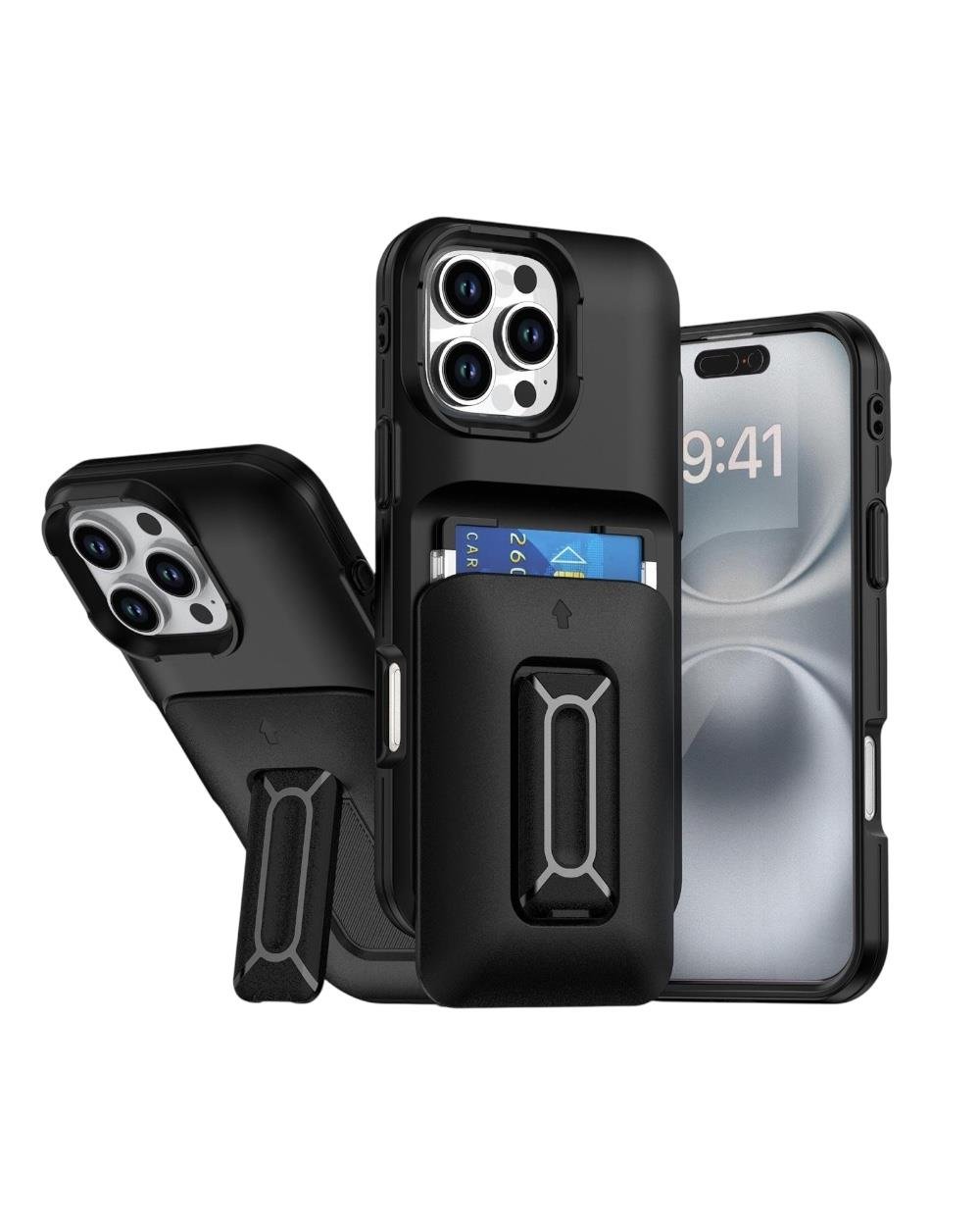 Iphone Uyumlu Metal Kartlıklı Standlı Tank Kılıf